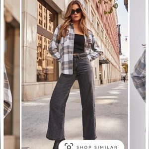 Womens Oversized Plaid YMI flannel